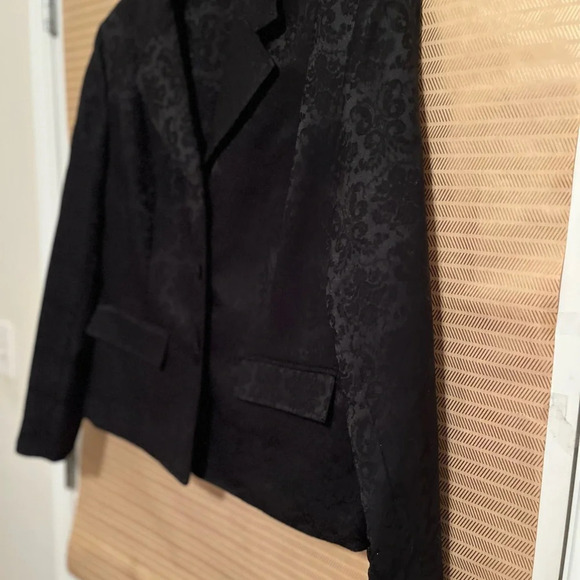 AMANDA SMITH~BROCADE~BLACK~BLAZER~14 - Picture 4 of 5